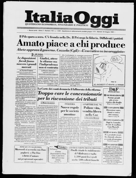 Italia oggi : quotidiano di economia finanza e politica